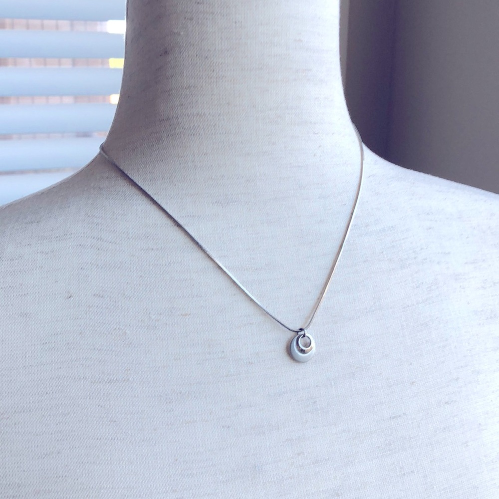 Lia Sophia minimalist silver necklace